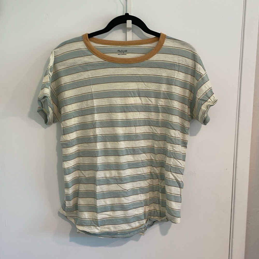Madewell Striped Cotton Short Sleeve Tee